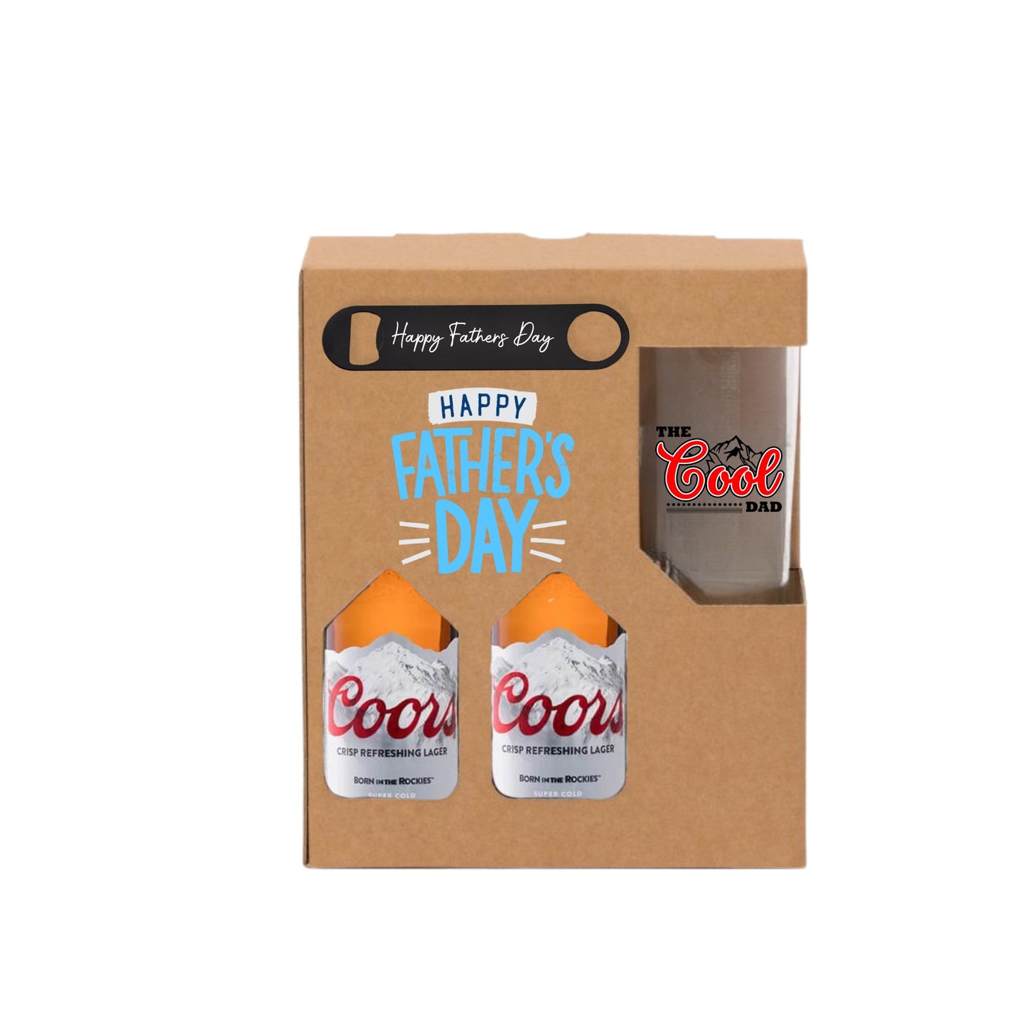 2 Bottle Beer and Glass Carrier Box - Wow Wraps