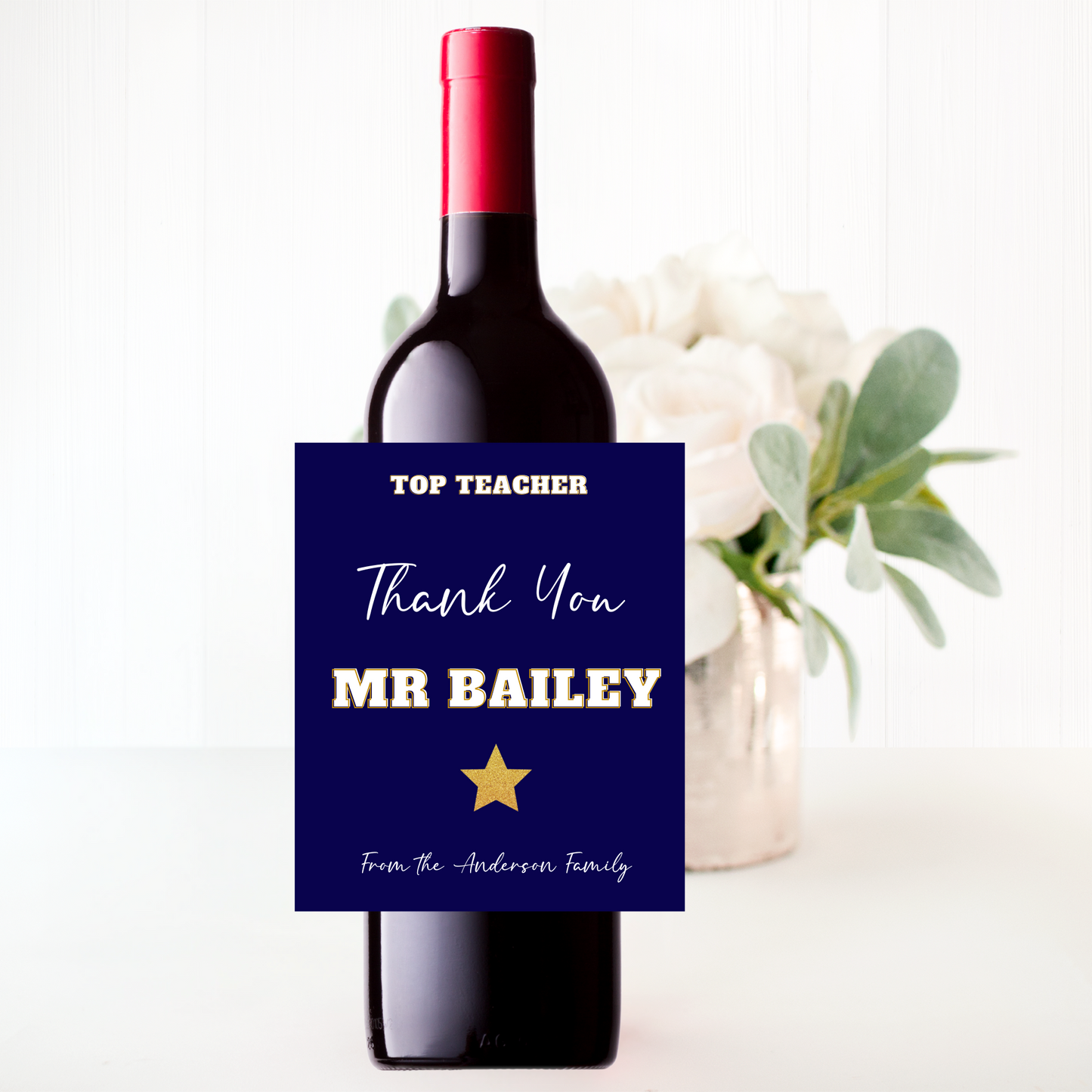 Wine Label - Top Teacher