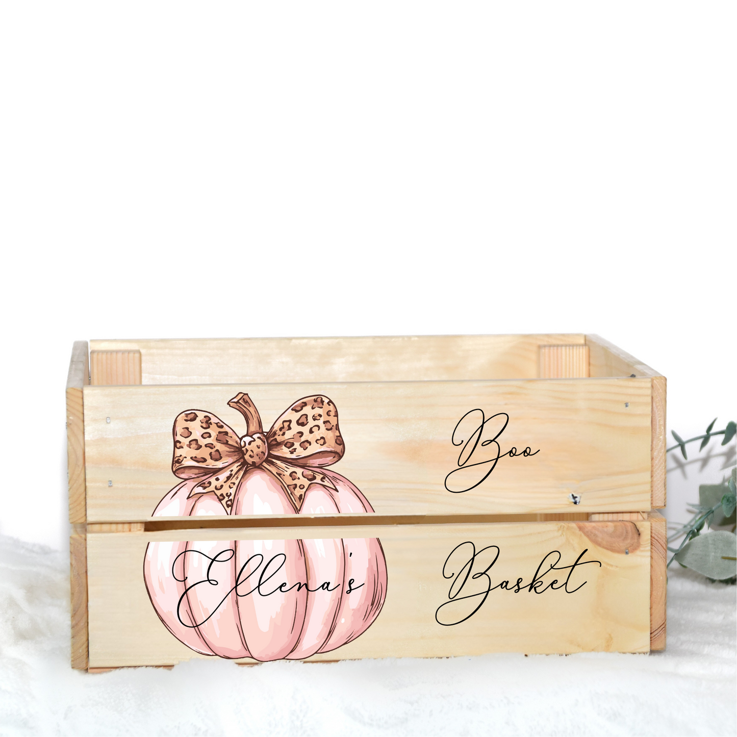 HALLOWEEN BOO BASKET UV-DTF DECAL - SIZED FOR IKEA CRATE