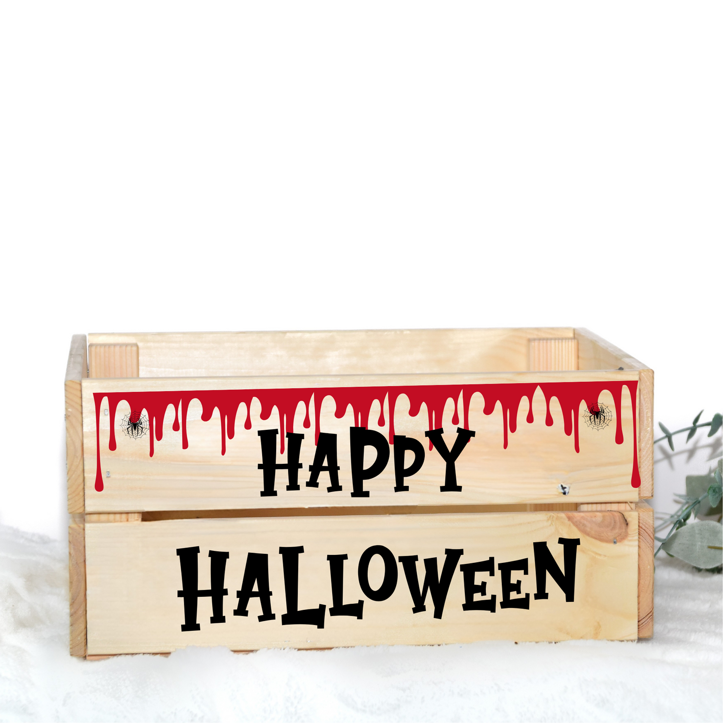 HAPPY HALLOWEEN UV-DTF DECAL - SIZED FOR IKEA CRATE