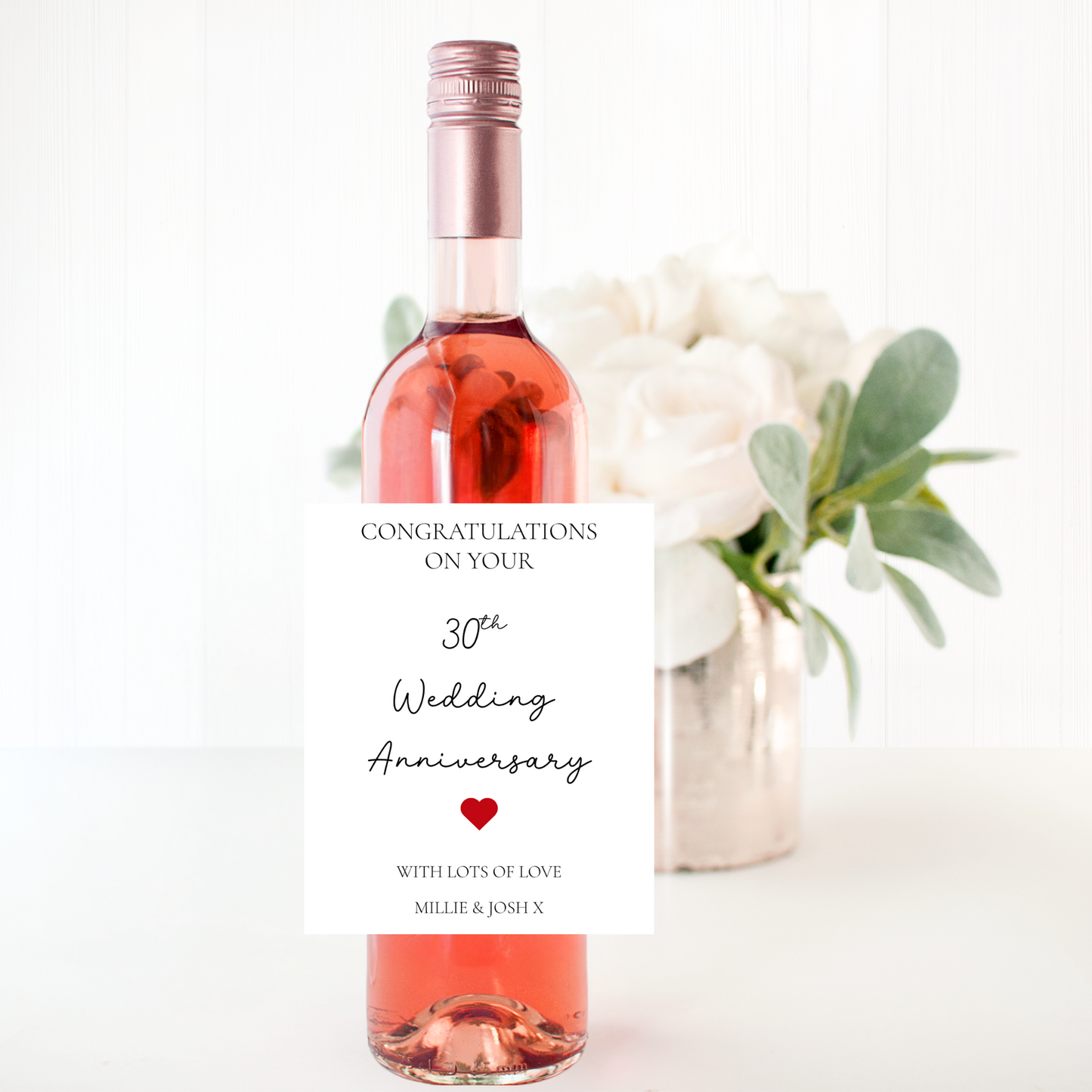Wine Label - Congratulations On Your Wedding Anniversary