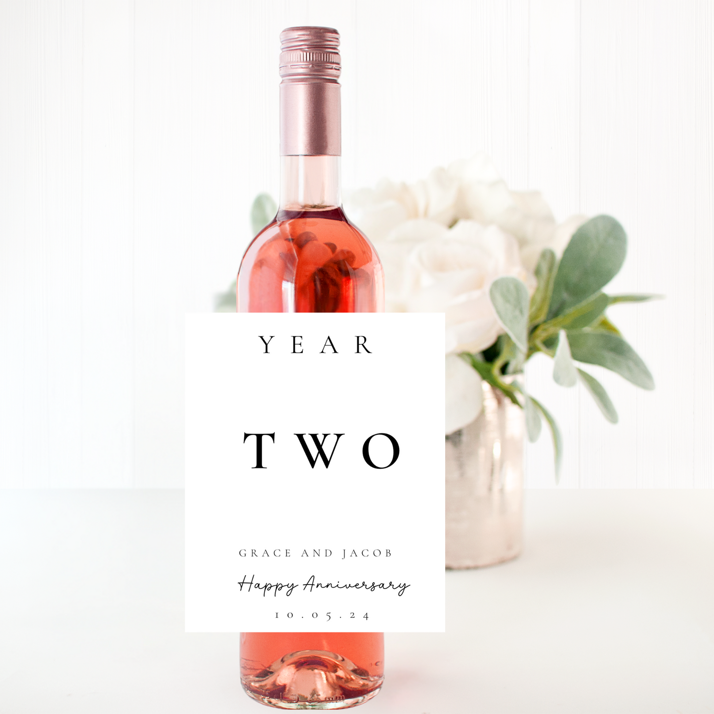 Wine Label - Happy Anniversary