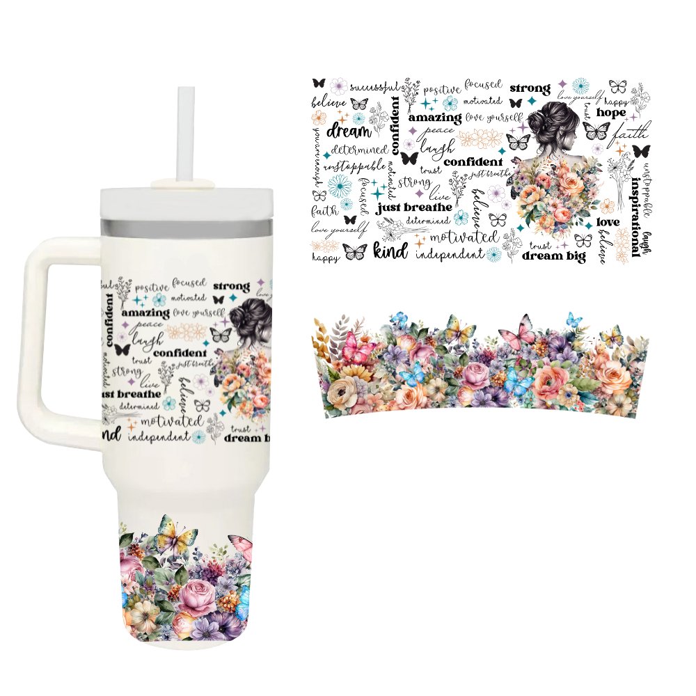 40oz Quencher Dupe Wrap - Affirmation - Wow Wraps