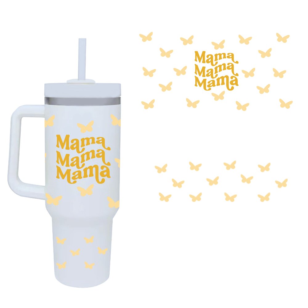 40oz Quencher Dupe Wrap - Mama Butterfly - Wow Wraps