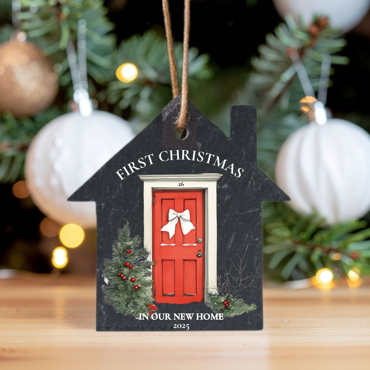 FIRST CHRISTMAS RED DOOR UV-DTF DECAL