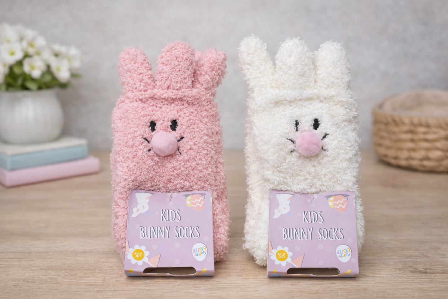 Kids Fluffy Easter Bunny Socks