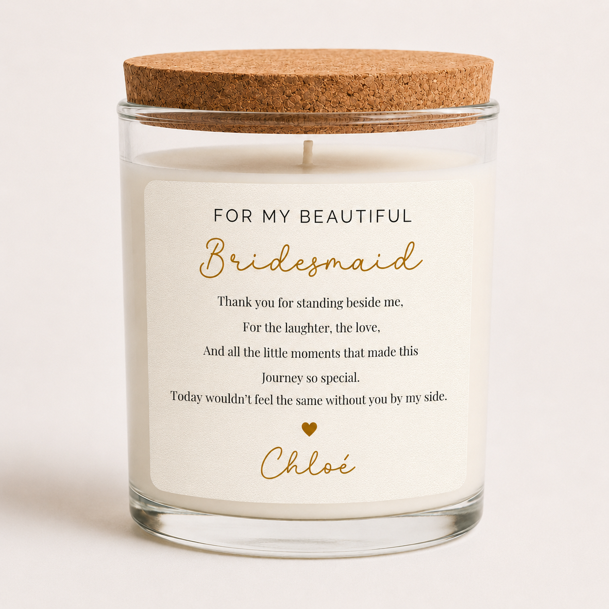 Candle Label - BRIDESMAID