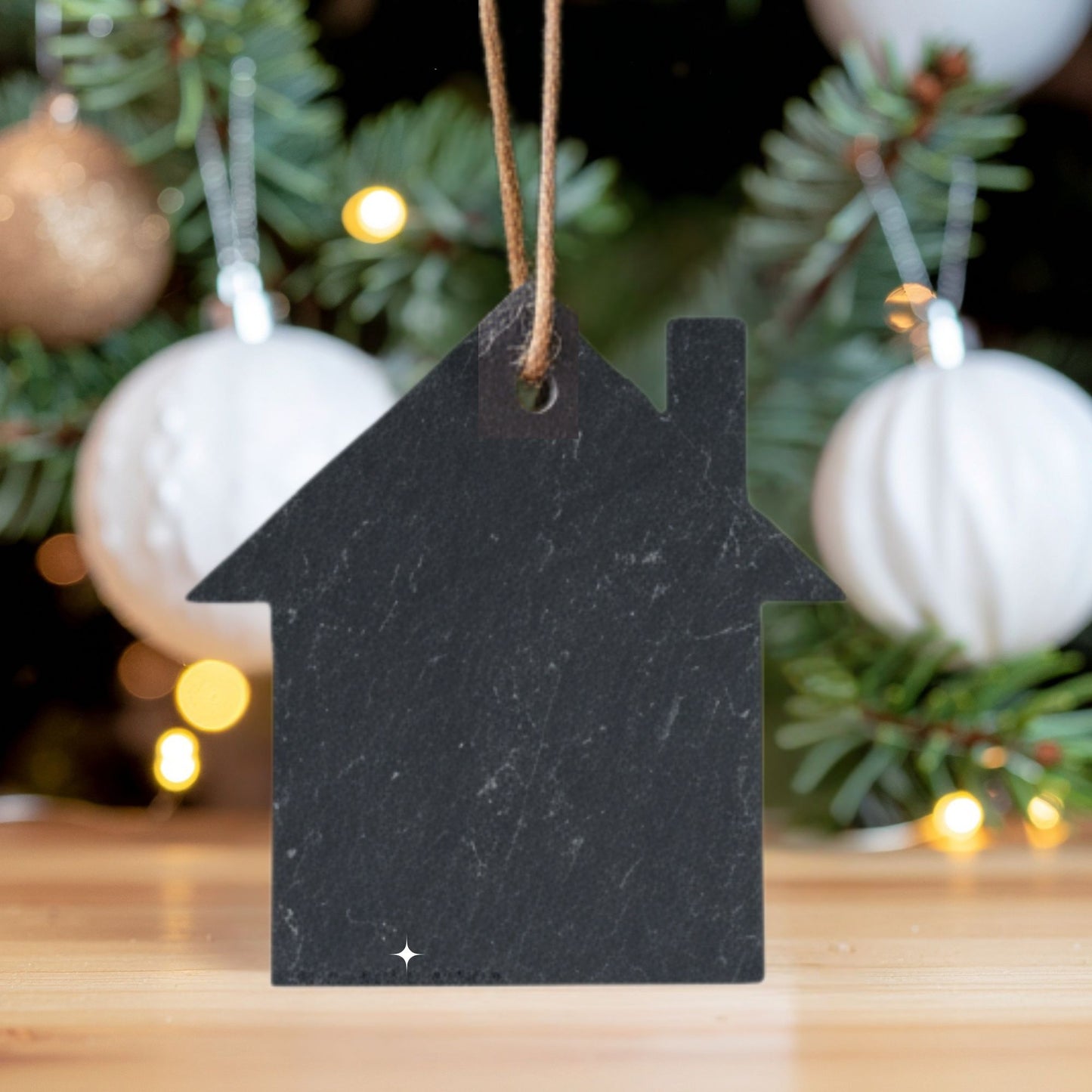 HANGING SLATE HOUSE ORNAMENT
