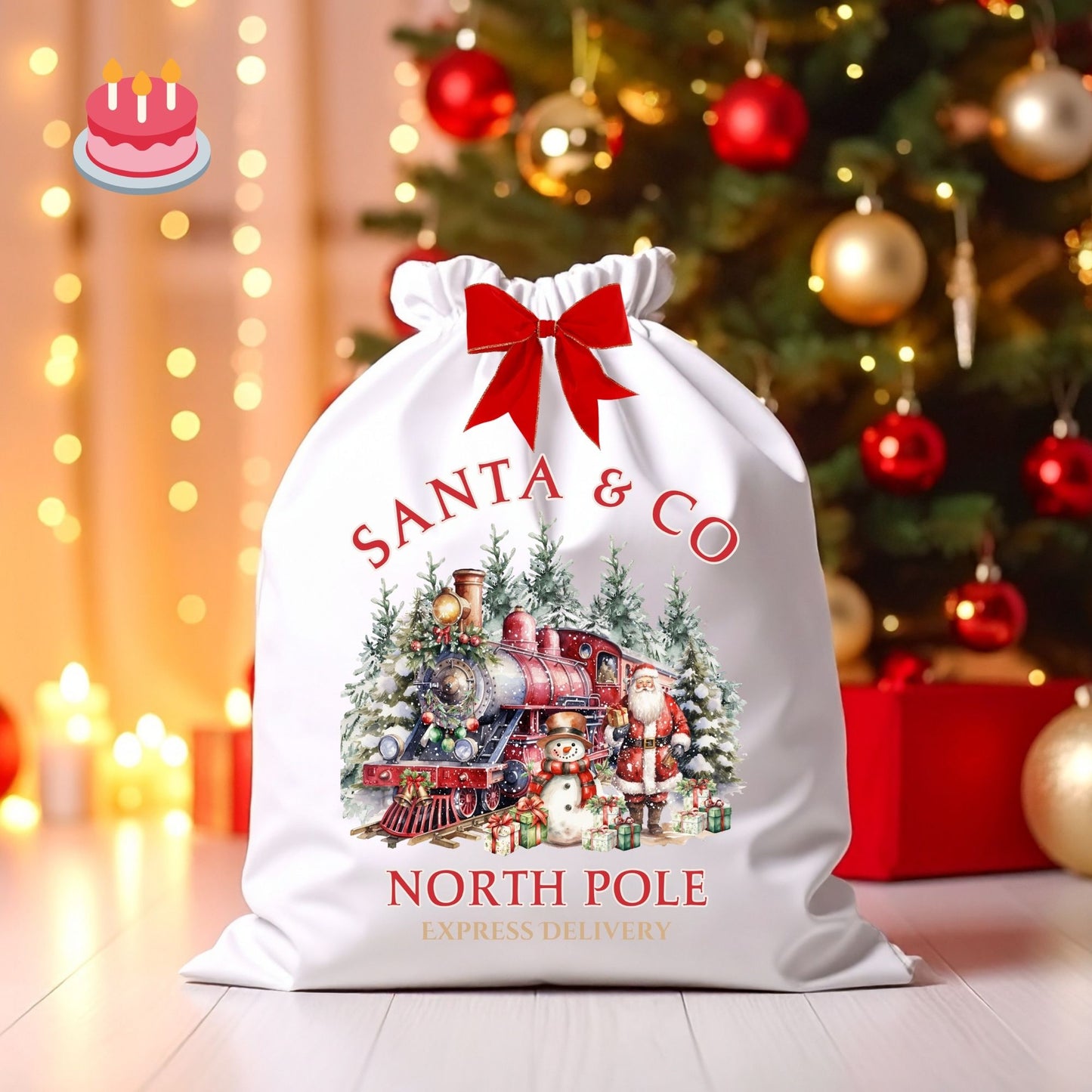 SANTA & CO TRADITIONAL CHRISTMAS SACK DTF TRANSFER