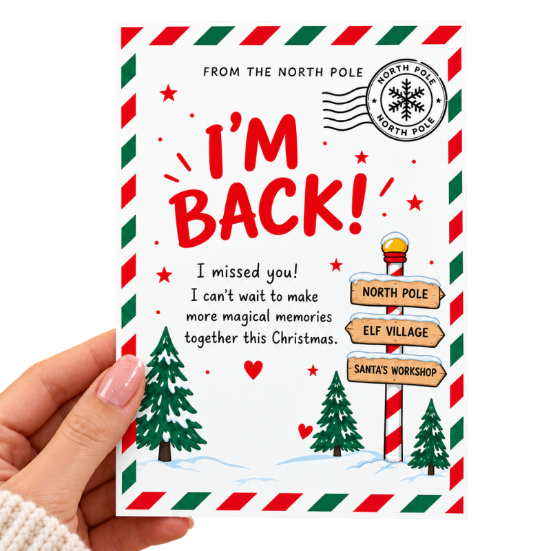 I'M BACK - A5 PRINTED CARD