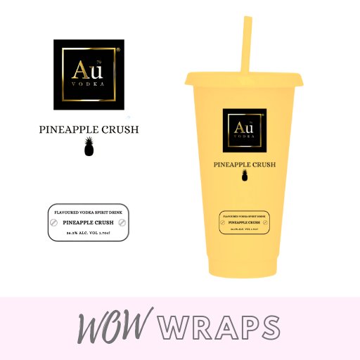 AU VODKA PINEAPPLE CRUSH 24oz UV-DTF - Wow Wraps