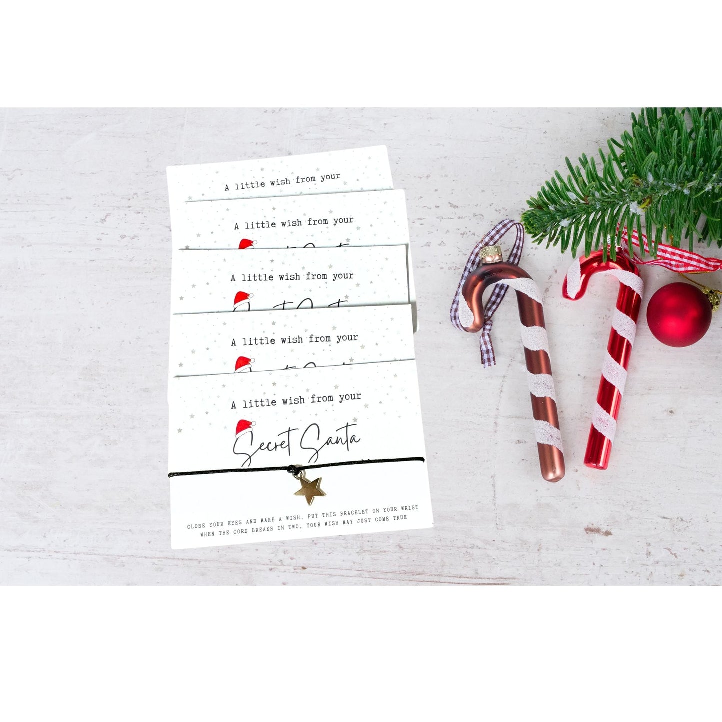 CHRISTMAS WISH BRACELET BUNDLE - SECRET SANTA - SET OF 5 - Wow Craft Blanks & Wraps