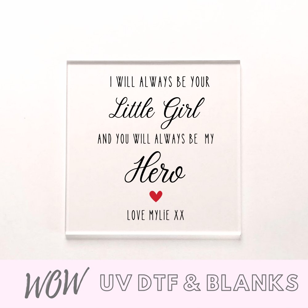 Fathers Day Decal - Be My Hero - Wow Wraps