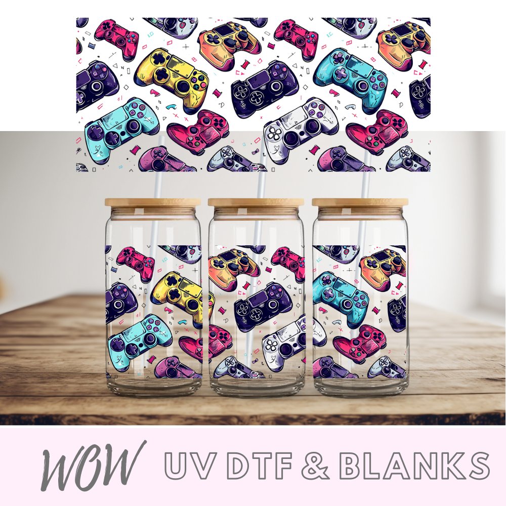 Gaming Controller 16oz Libbey UV-DTF - Wow Wraps