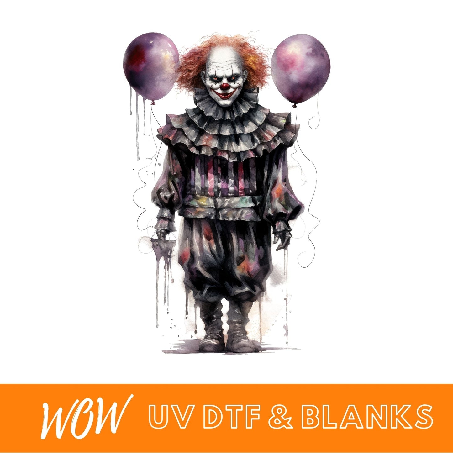 HALLOWEEN CLOWN UV - DTF DECAL - Wow Wraps
