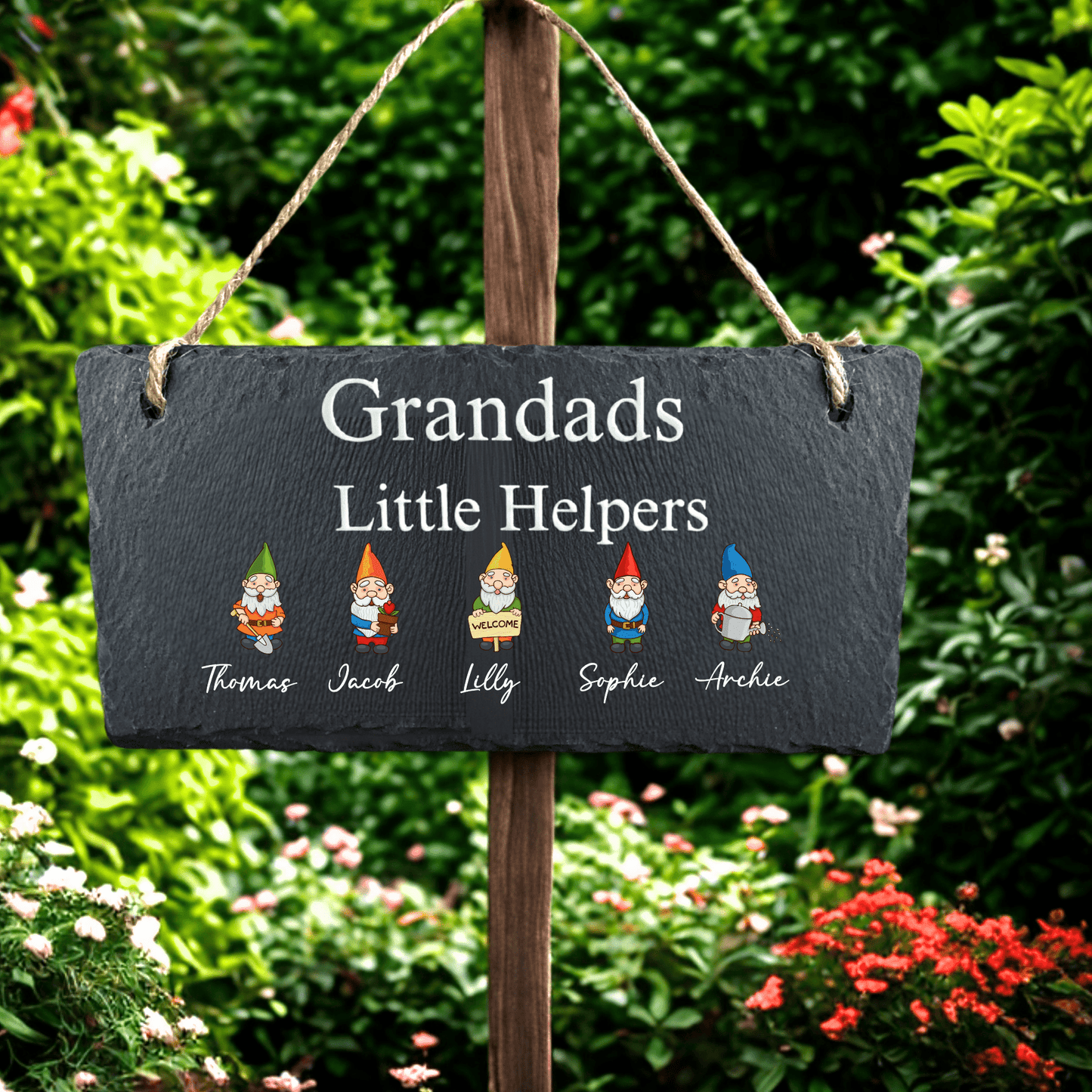 Hanging Garden Slate Grandads Little Helpers UV - DTF - Wow Craft Blanks & Wraps