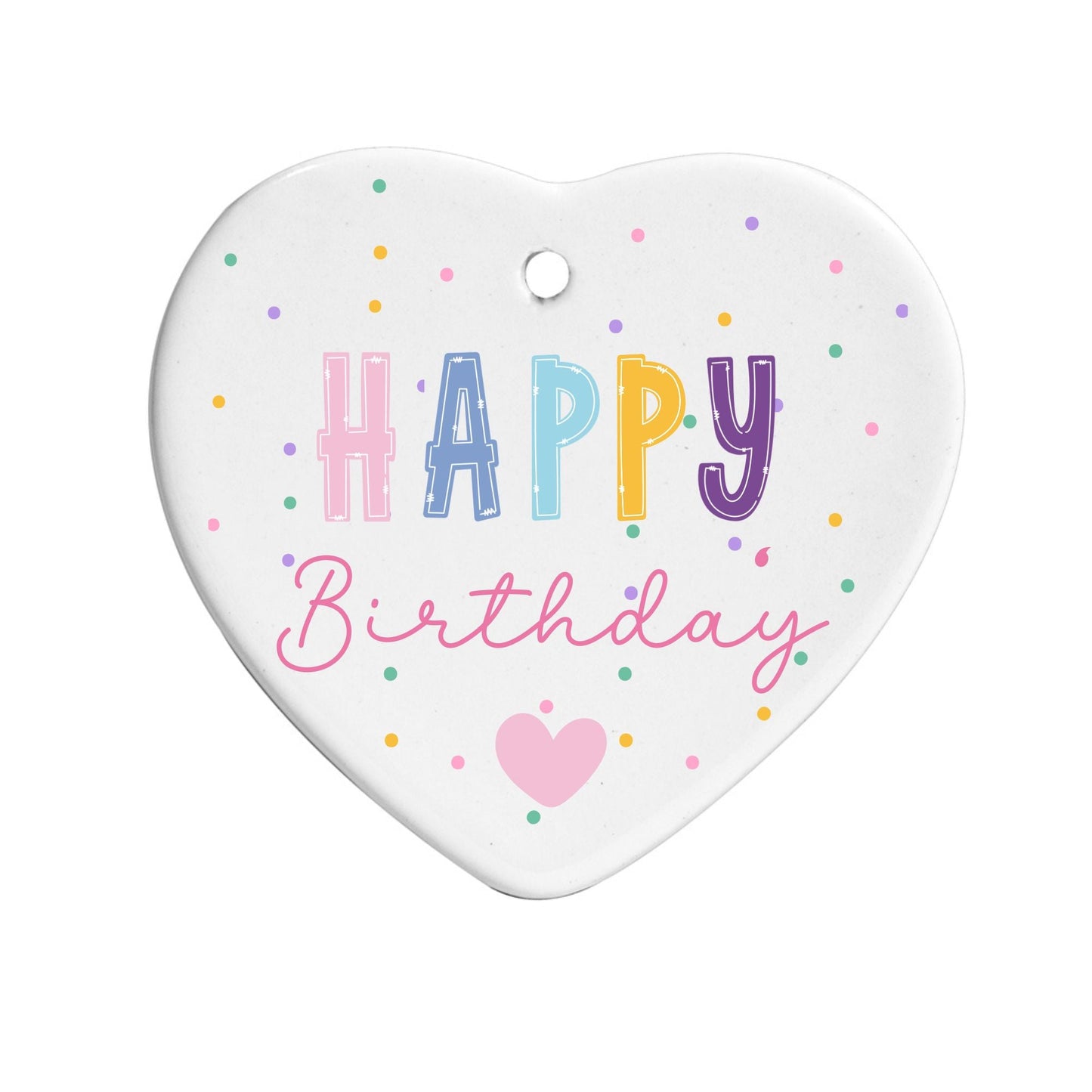 Happy Birthday UV - DTF Fits Ceramic Heart Ornament (Copy) (Copy) - Wow Craft Blanks & Wraps