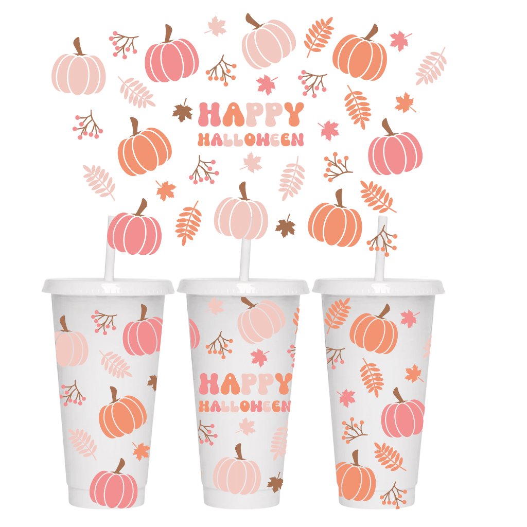 HAPPY HALLOWEEN 24oz COLD CUP WRAP - Wow Wraps