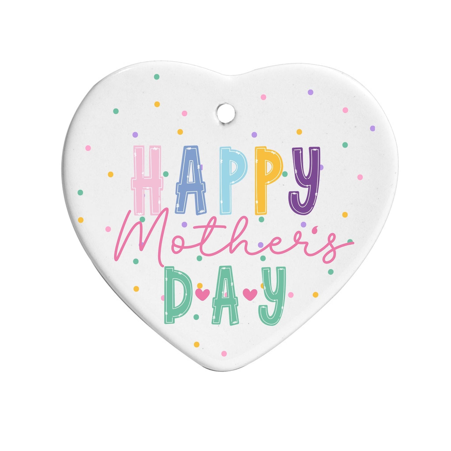 Happy Mothers Day UV - DTF Fits Ceramic Heart Ornament (Copy) - Wow Craft Blanks & Wraps