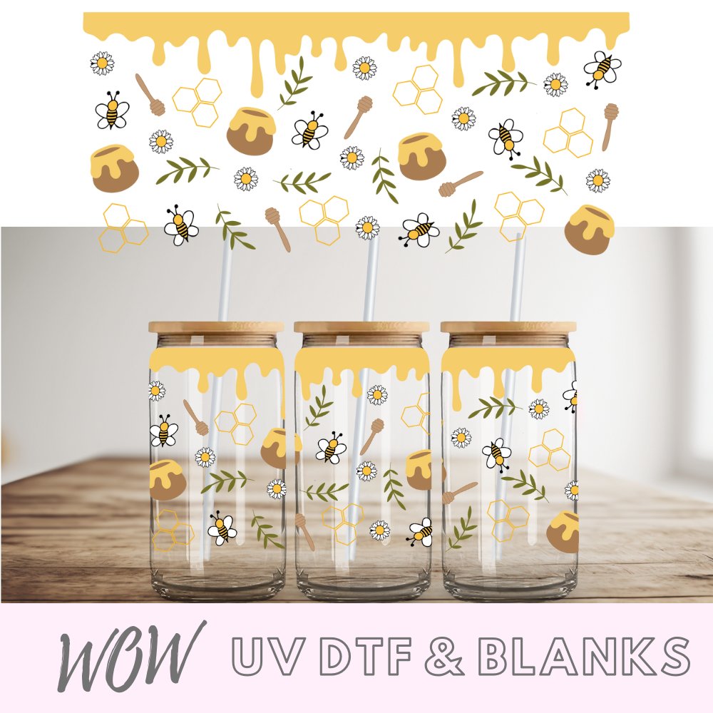 Honey Pot 16oz Libbey UV DTF - Wow Wraps