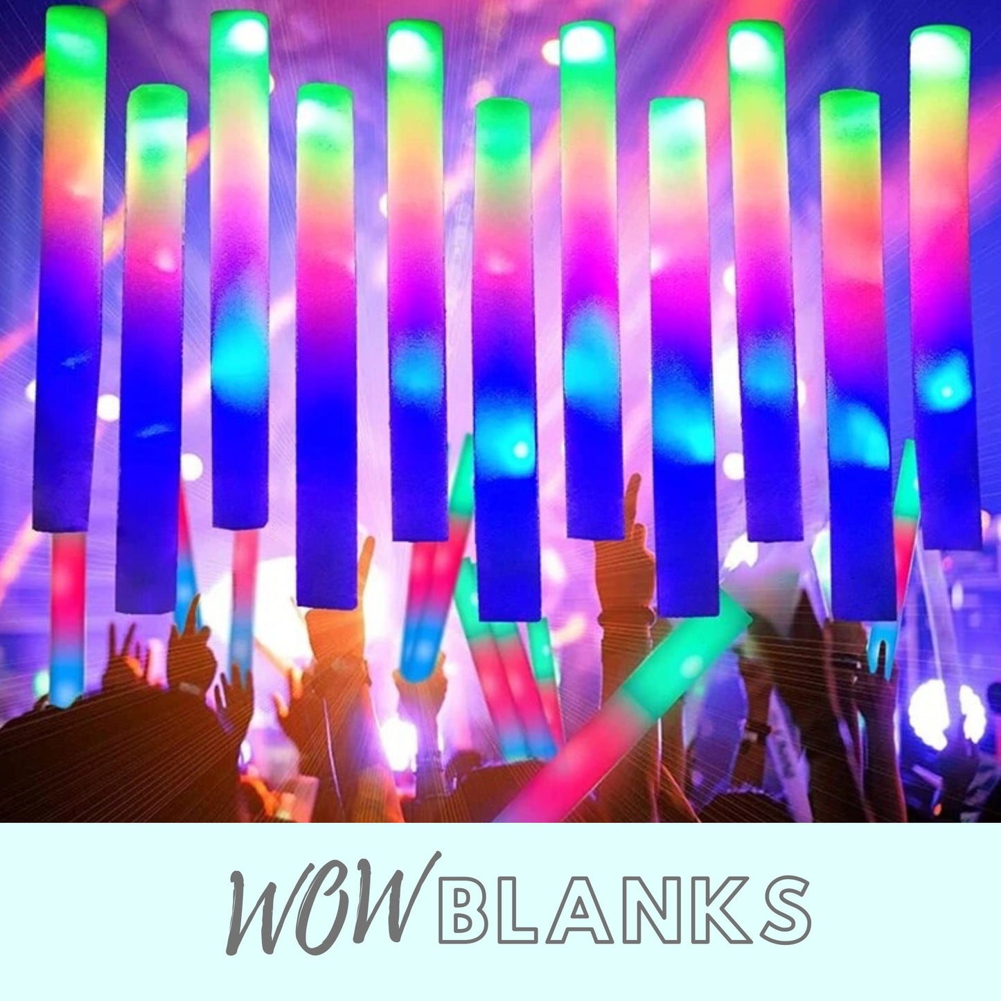 Large LED Strobe Foam Glow Sticks - Wow Wraps