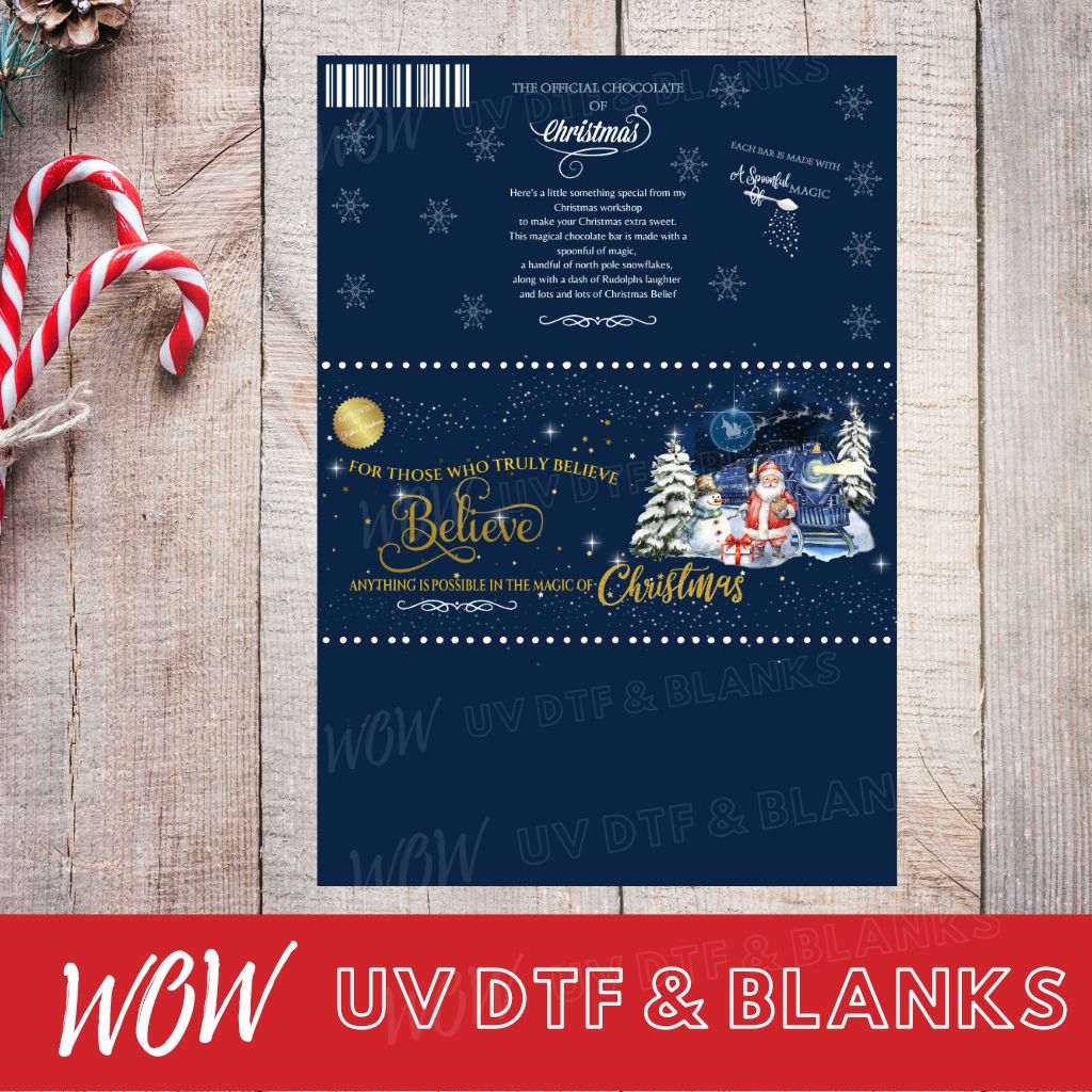 LUXURY CHRISTMAS CHOCOLATE BAR WRAPPER - Wow Wraps