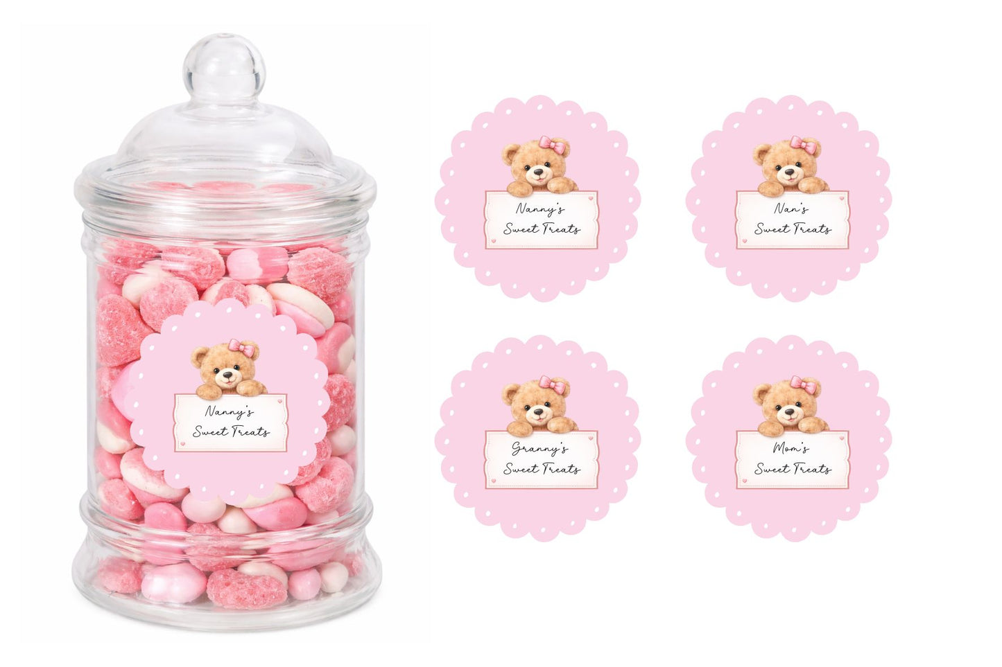 PERSONALISED SOLVENT STICKER - SWEET TREATS (Pack of 5)