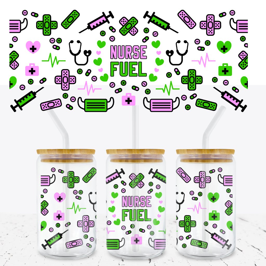 NURSE16oz LIBBEY GLASS CAN WRAP - Wow Wraps