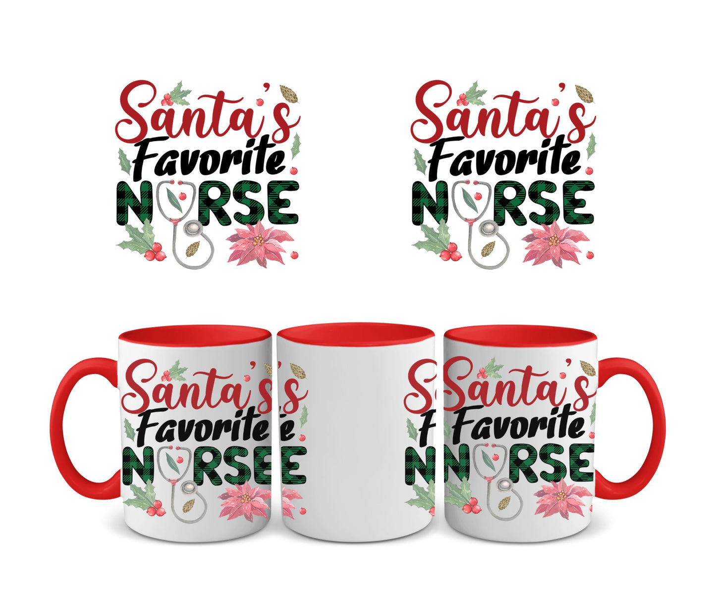 SANTA'S FAVOURITE NURSE 11oz MUG WRAP - Wow Wraps