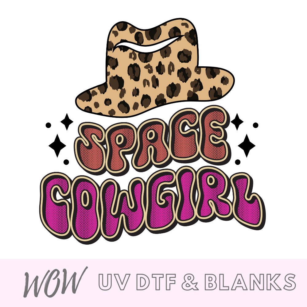Space Cowgirl UV-DTF Decal - Wow Wraps