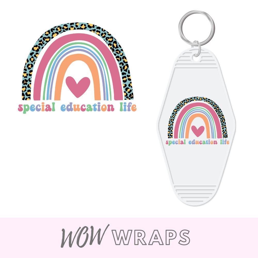 SPECIAL EDUCATION LIFE - MOTEL KEYCHAIN UV-DTF - Wow Wraps