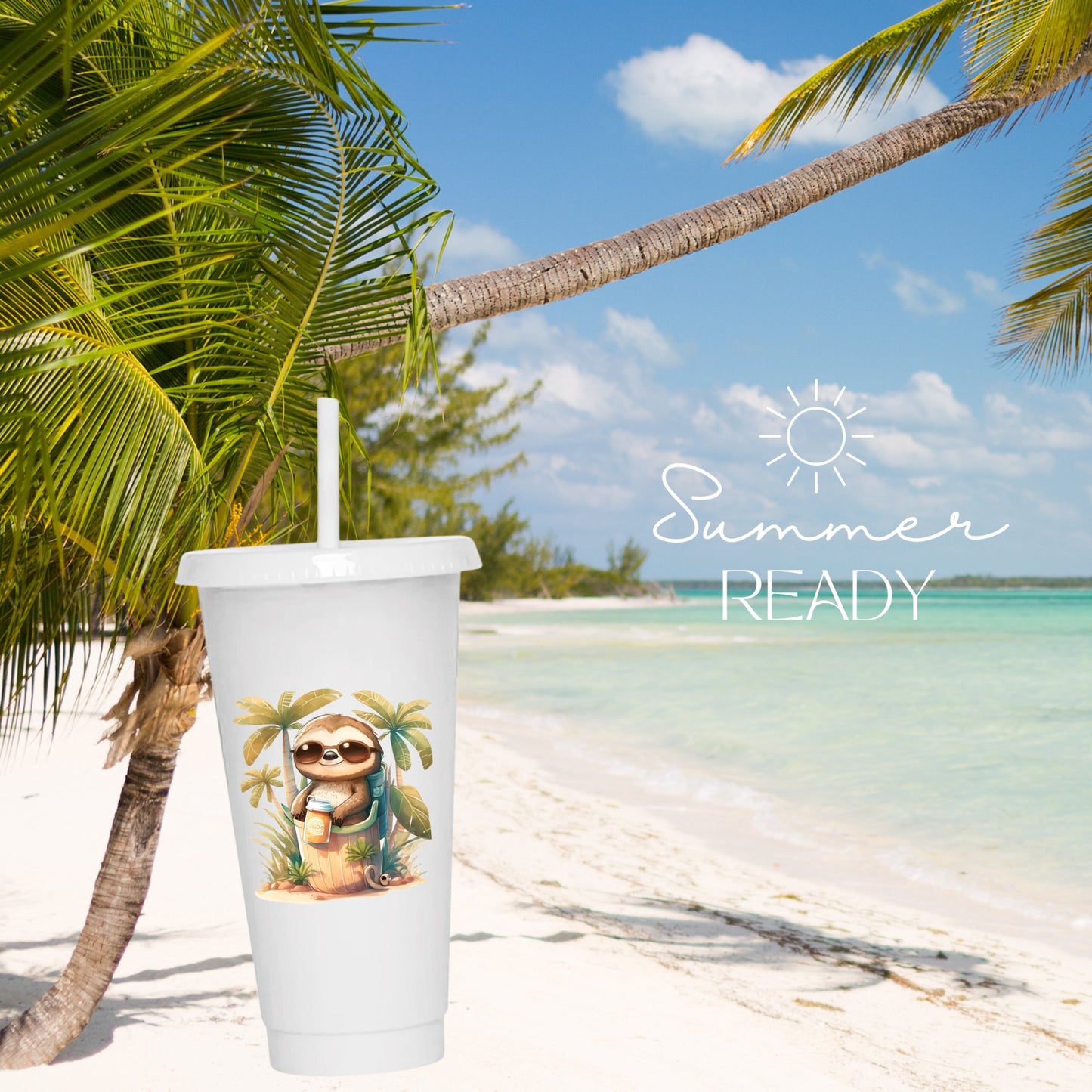 Summer Ready Sloth Decal - Wow Wraps