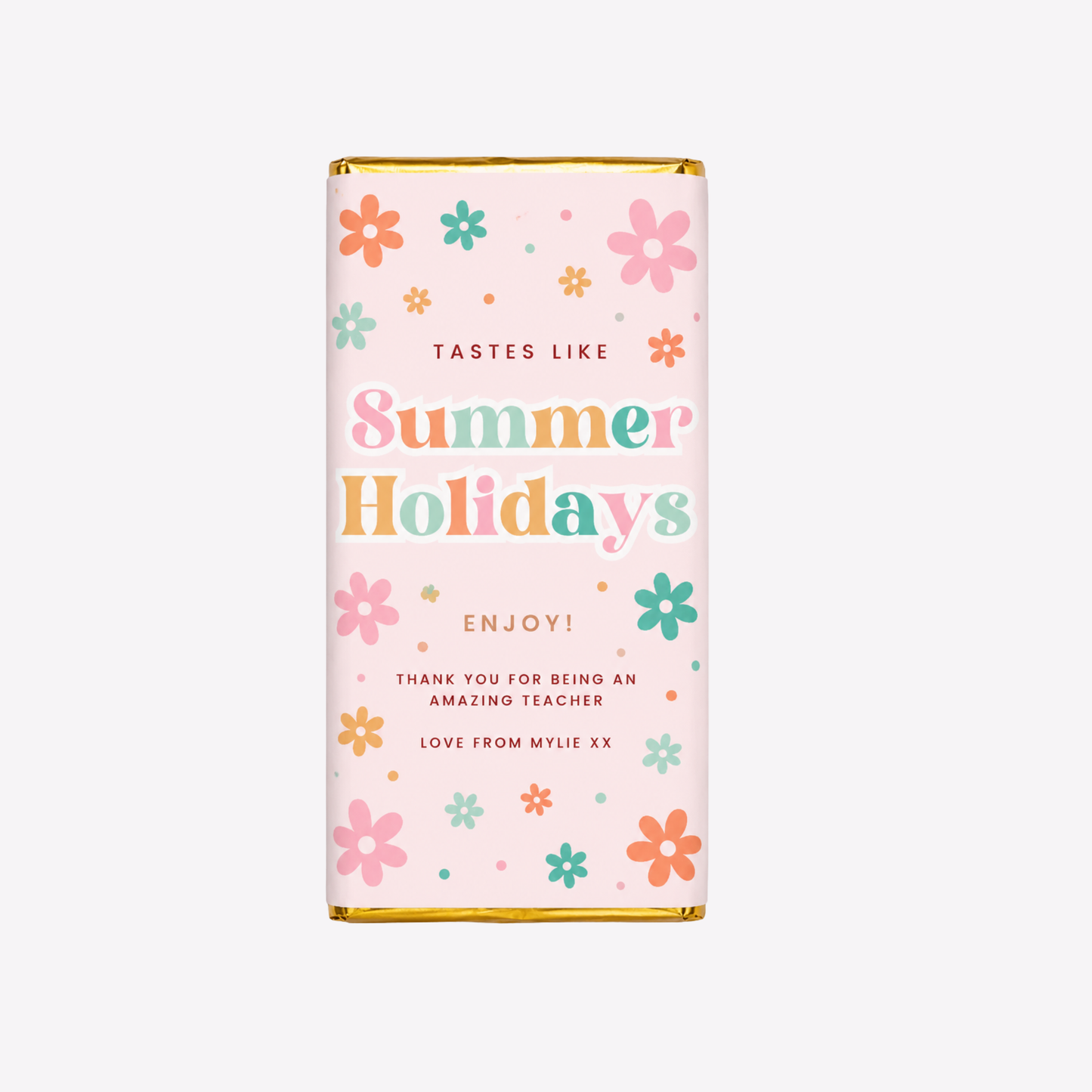 Tastes Like Summer Holidays Chocolate Bar Wrapper