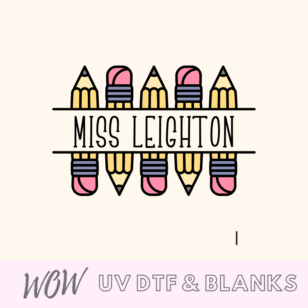 Teacher Crayon UV-DTF DECAL - Wow Wraps