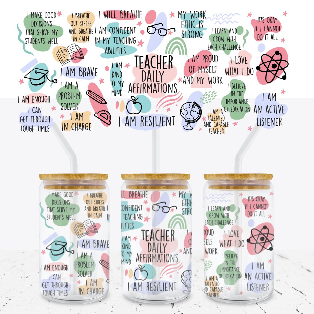 TEACHER DAILY AFFIRMATIONS 16oz WRAP - Wow Wraps