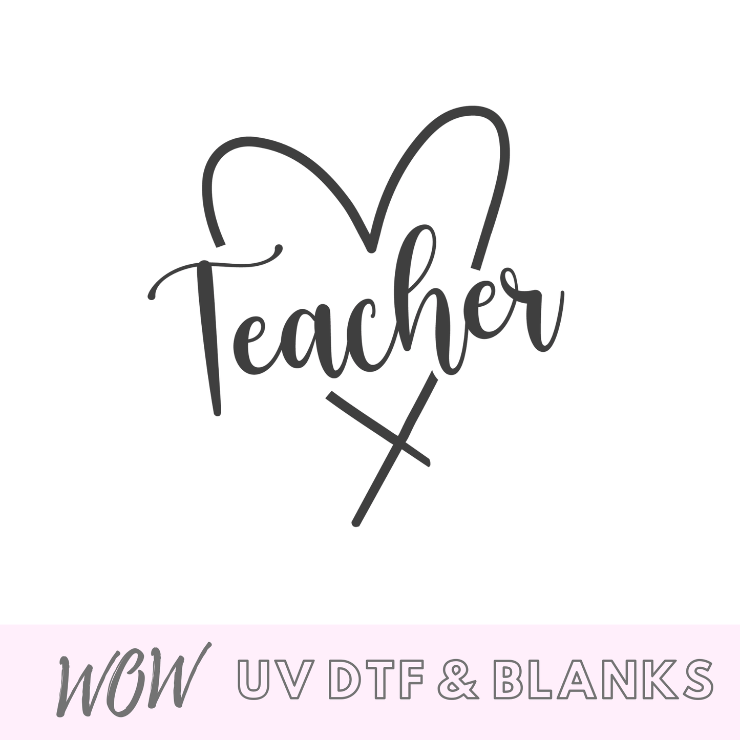 Teacher Heart Decal - Wow Wraps