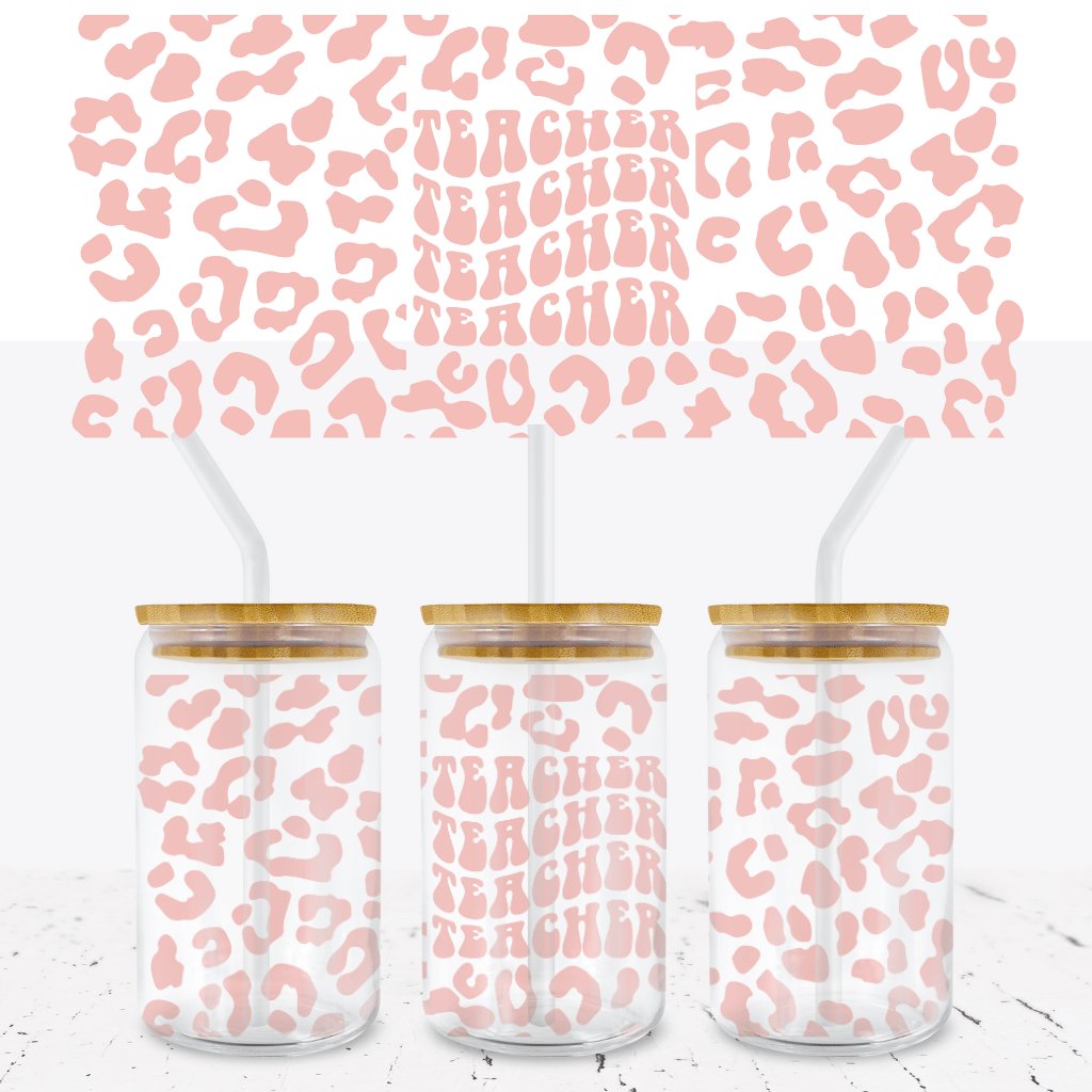 TEACHER LEOPARD PRINT 16oz WRAP - Wow Wraps