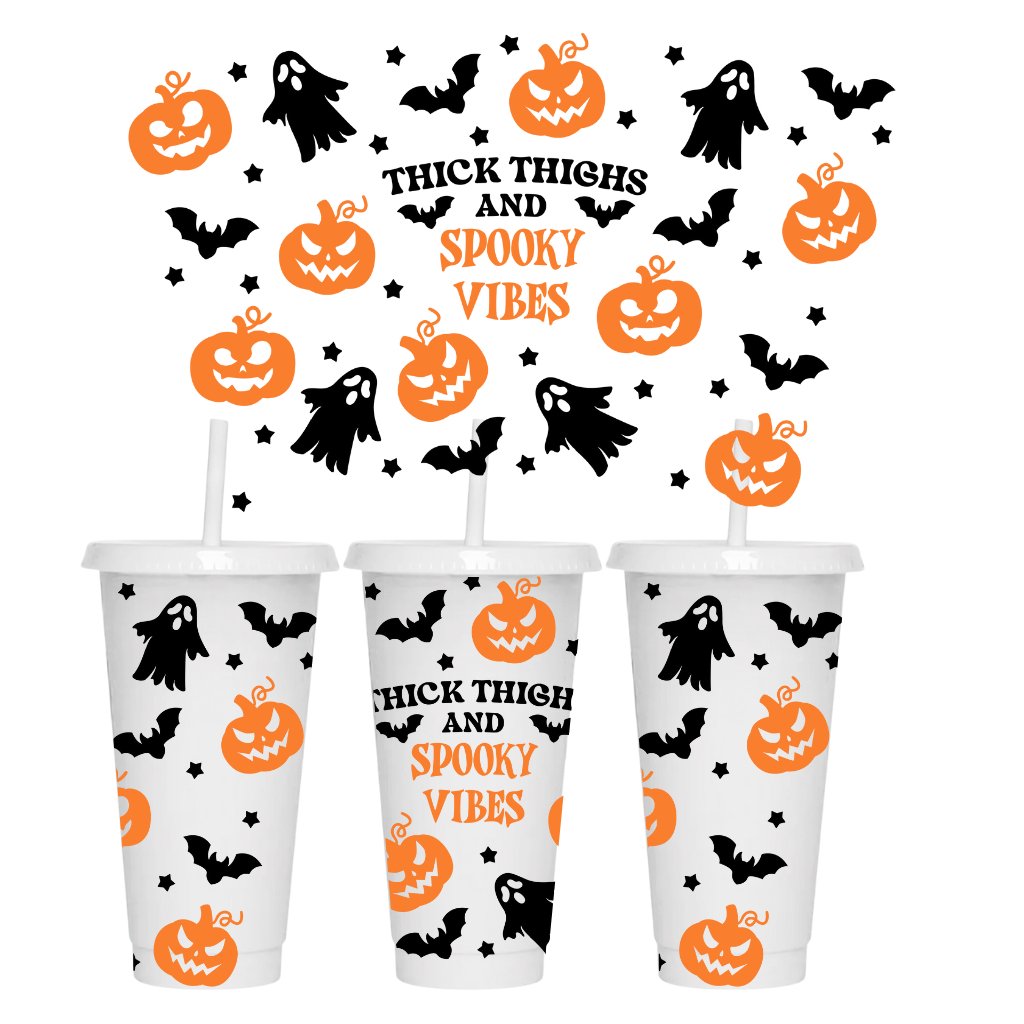 THICK THIGHS - 24oz COLD CUP WRAP - Wow Wraps