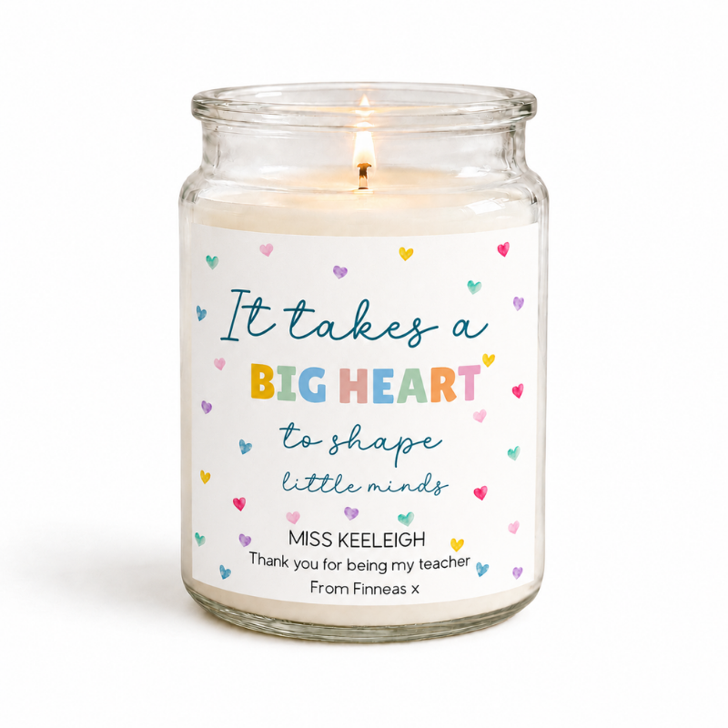 It Takes A Big Heart Candle Label (2 Size Options)