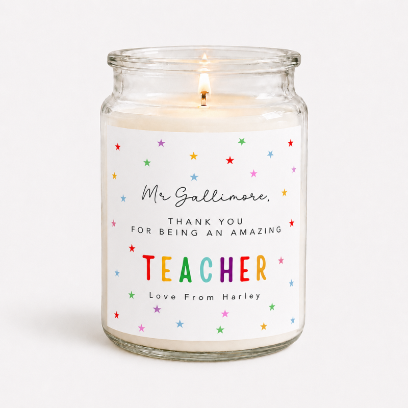 Amazing Teacher Candle Label (2 Size Options)