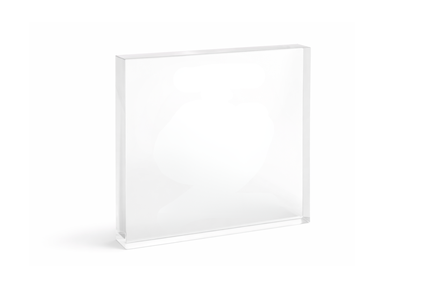 Freestanding Acrylic Square Block 10cm x 10cm