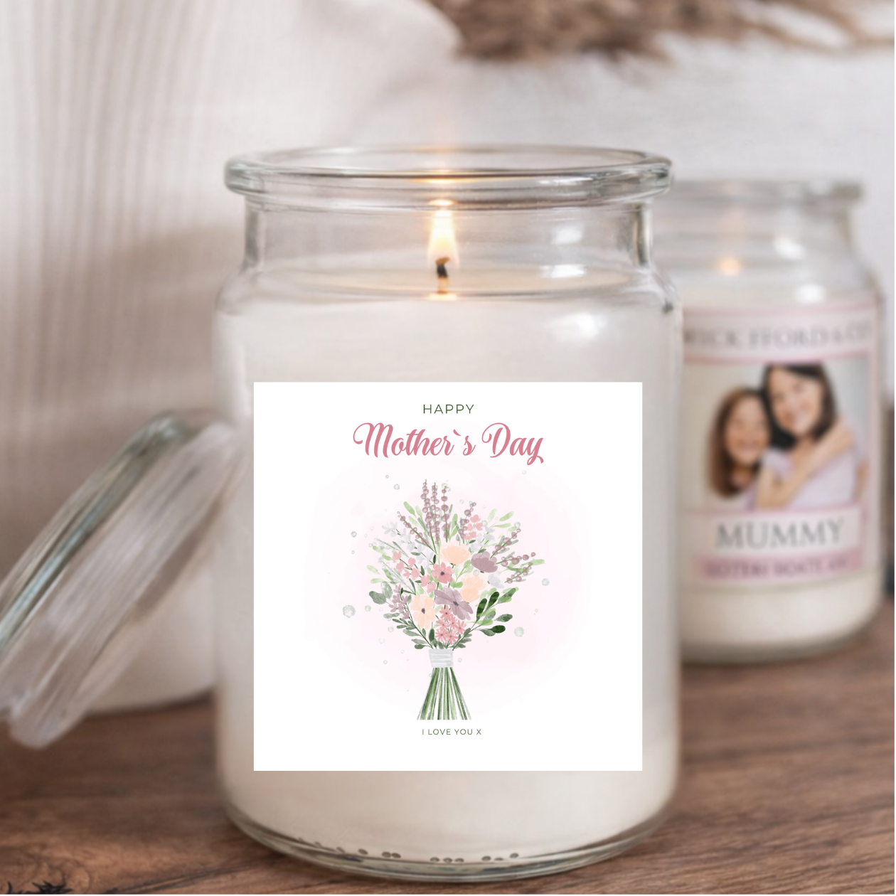 Floral Candle Label - 2 Size Options