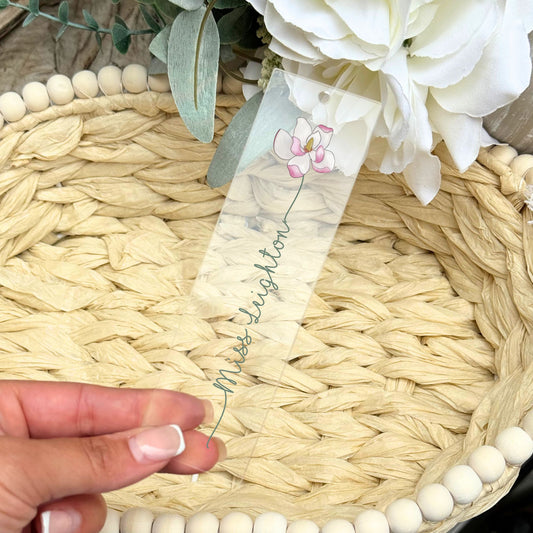 Teacher UV-DTF size for our Acrylic Bookmarks