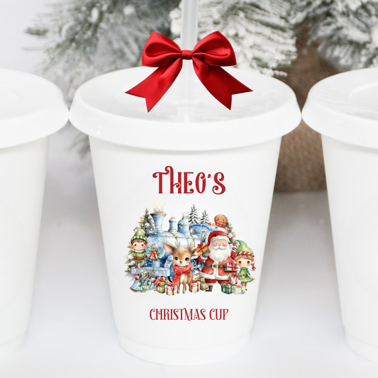 SANTA & FRIENDS CHRISTMAS CUP UV-DTF DECAL