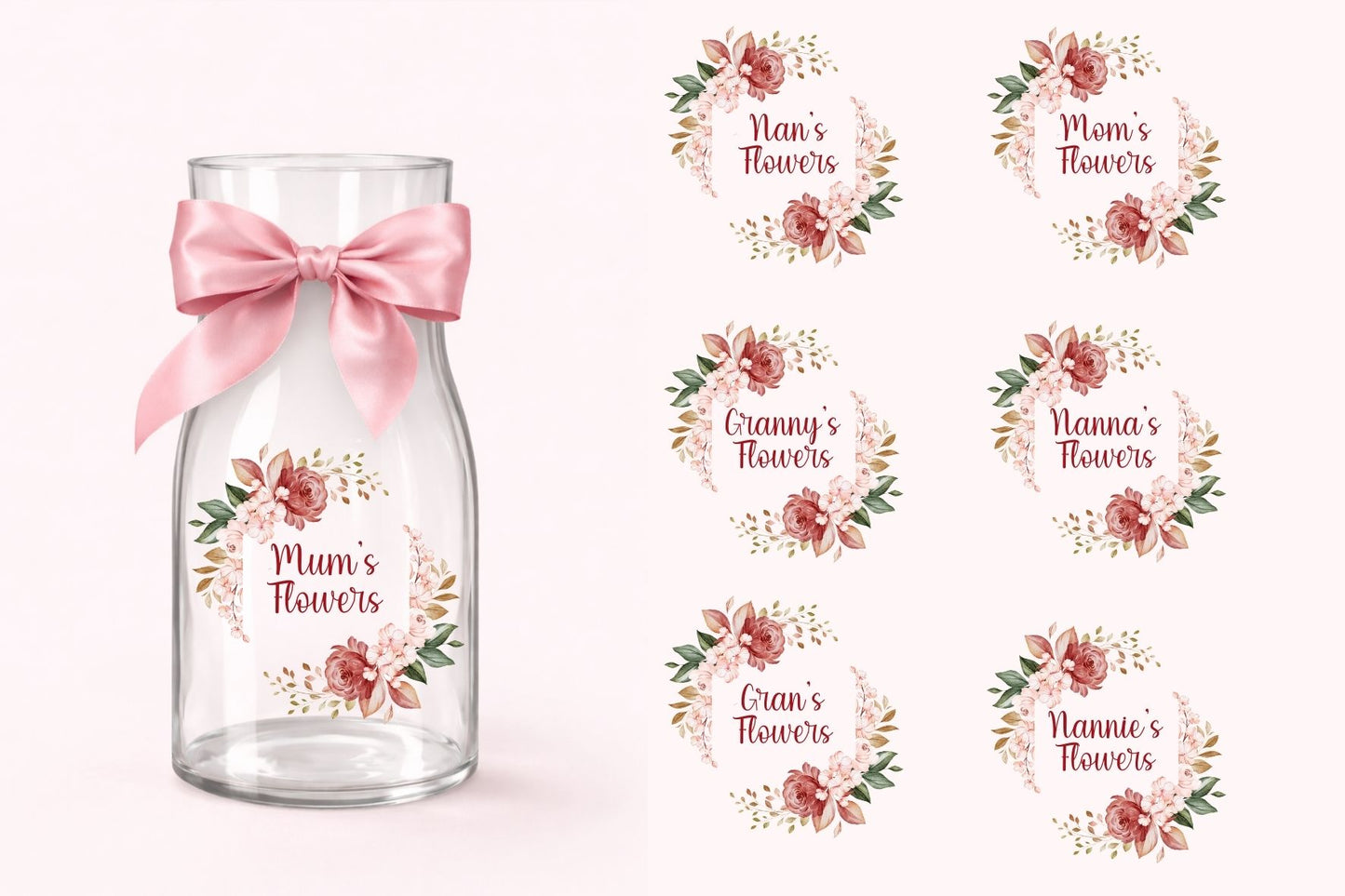 ROSY WREATH UV-DTF DECAL