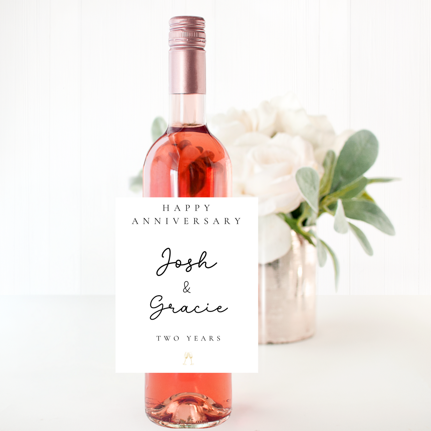 Wine Label - Happy Anniversary