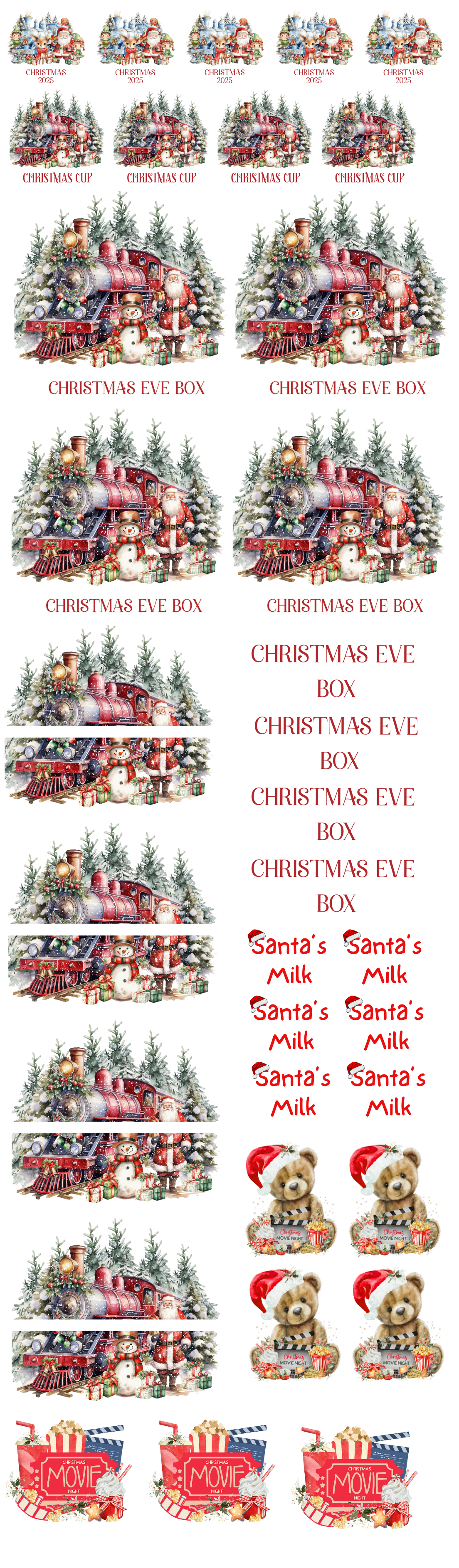 TRADITIONAL CHRISTMAS UV-DTF BUNDLE