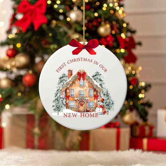 FIRST CHRISTMAS IN OUR NEW HOME UV-DTF DECAL