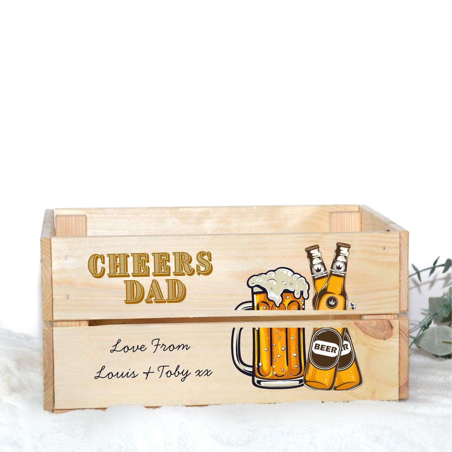 CHEERS DAD UV-DTF DECAL - SIZED FOR IKEA CRATE