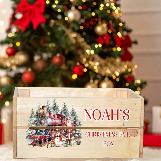 CHRISTMAS EVE BOX UV-DTF DECAL - SIZED FOR IKEA CRATE